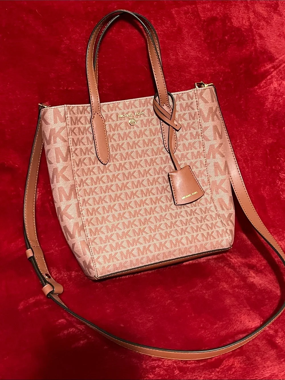 Michael Kors Blush/Pink Signature Crossbody Tote
